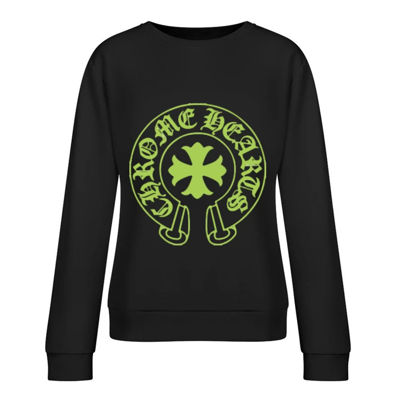 Chrome Hearts Logo in Grüneintönung Damen Pullover Sweatshirt