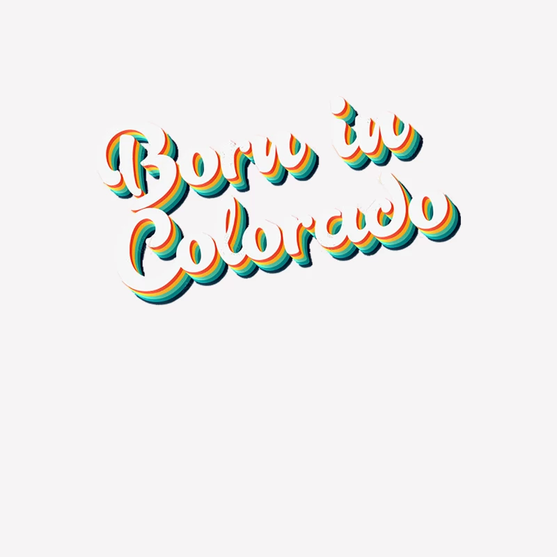 Born In Colorado - 80_s Retro Style Typographic Design Male T-Shirt