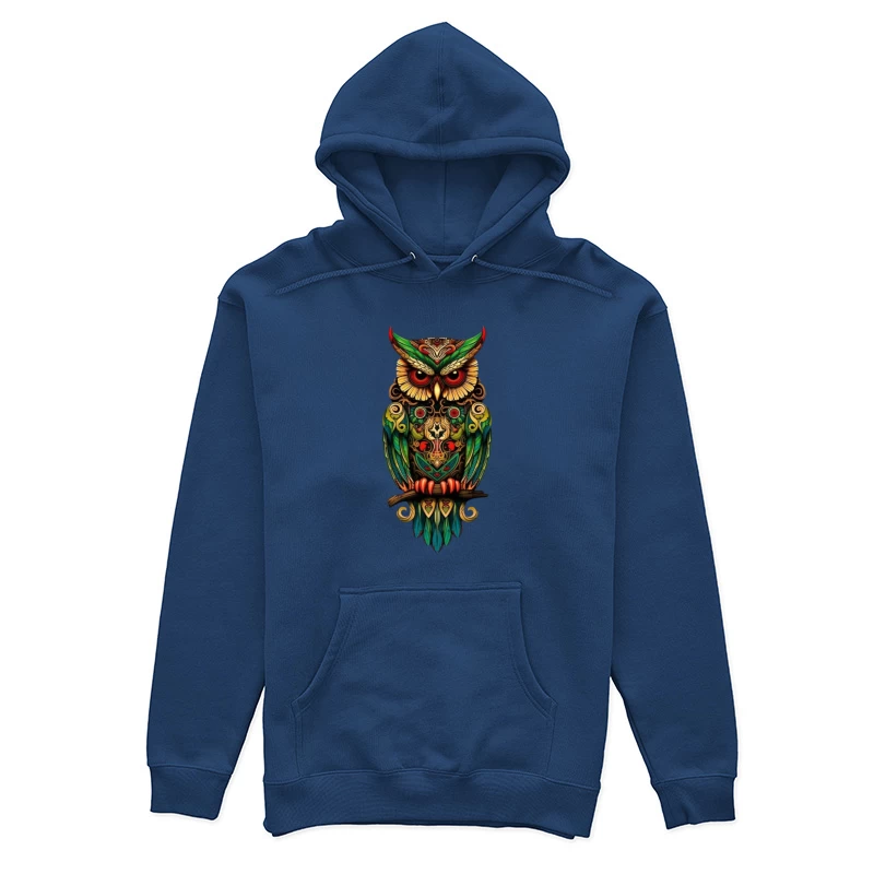 Colorful Owl Art Female Pullover Hoodie
