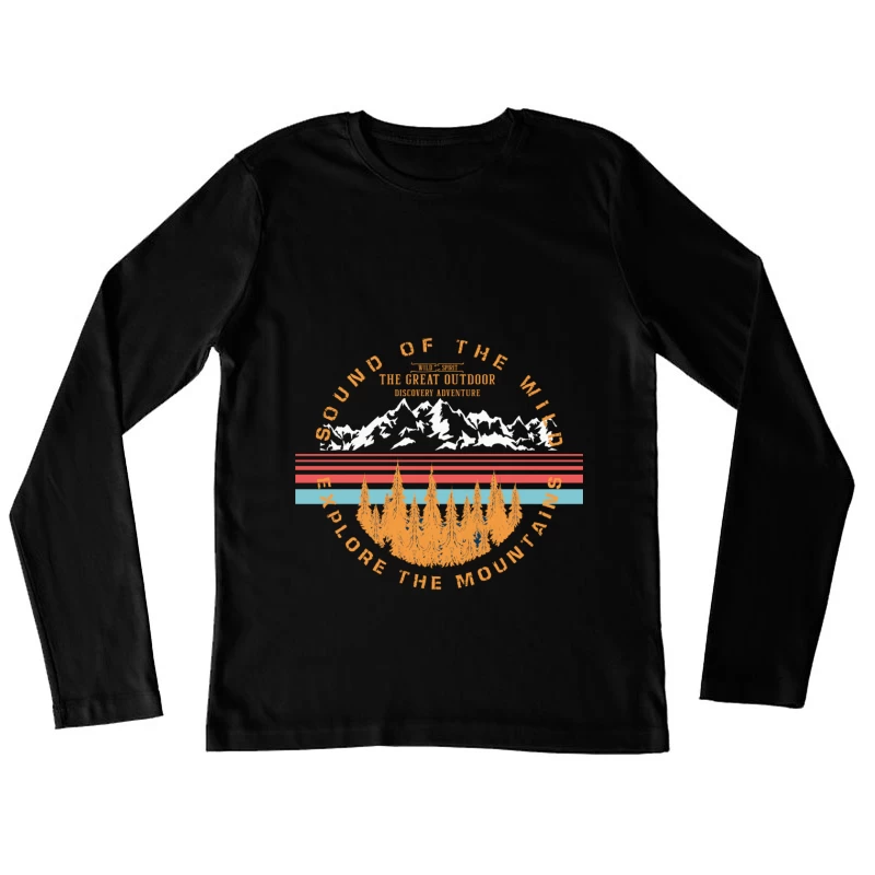 Entdeckung im Gebirge: Klang der Wildnis Damen Langarm T-Shirt