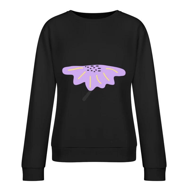 Fleur stylisée violette Femme Sweat-shirt à enfiler