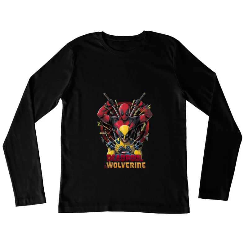 Deadpool and Wolverine Artwork Female Long Sleeve T-Shirt