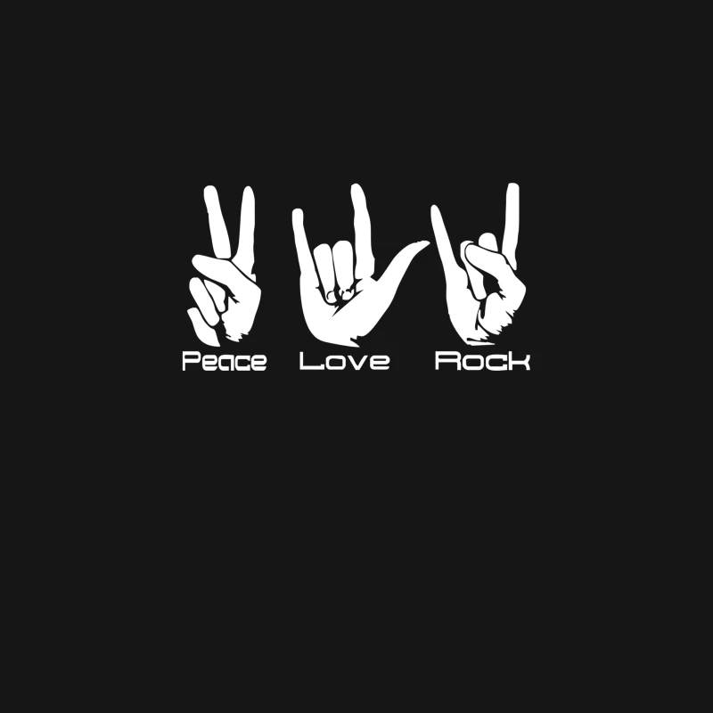 Peace Love Rock FUNNY Desk Mat