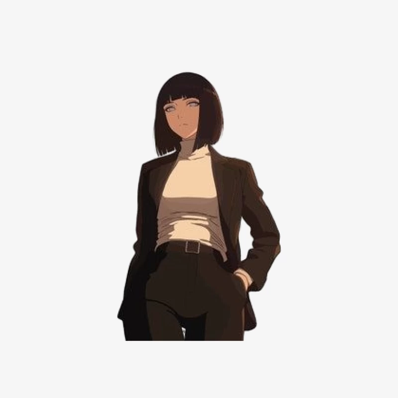 Anime-Figur im Anzug Herren Pullover Sweatshirt