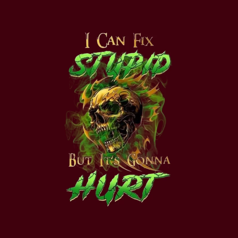 Edgy Motivational Skull Art Mouse Pad