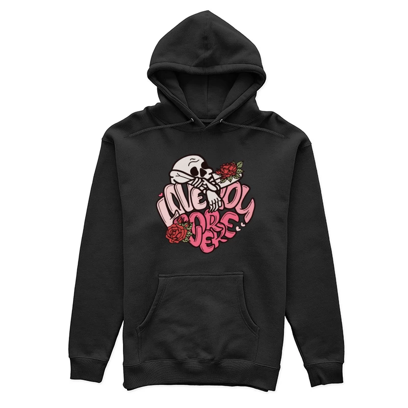 Liebe für immer mit Skelett und Rosen Damen Pullover Hoodie