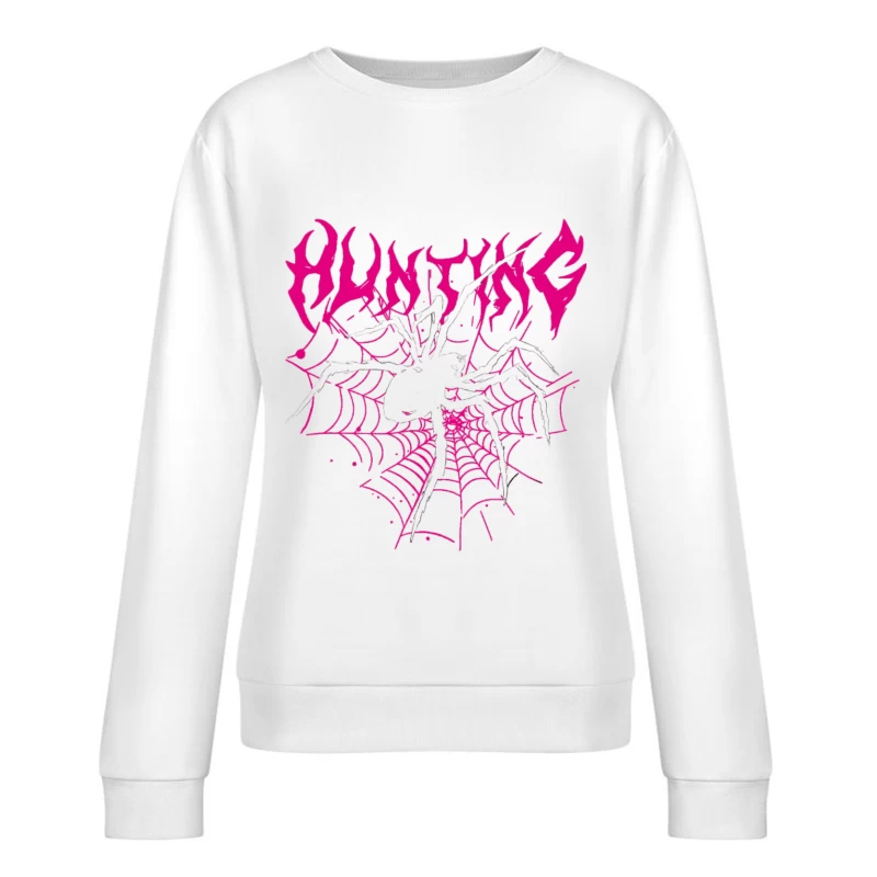 Spinnennetz-Jagd-Design Damen Pullover Sweatshirt