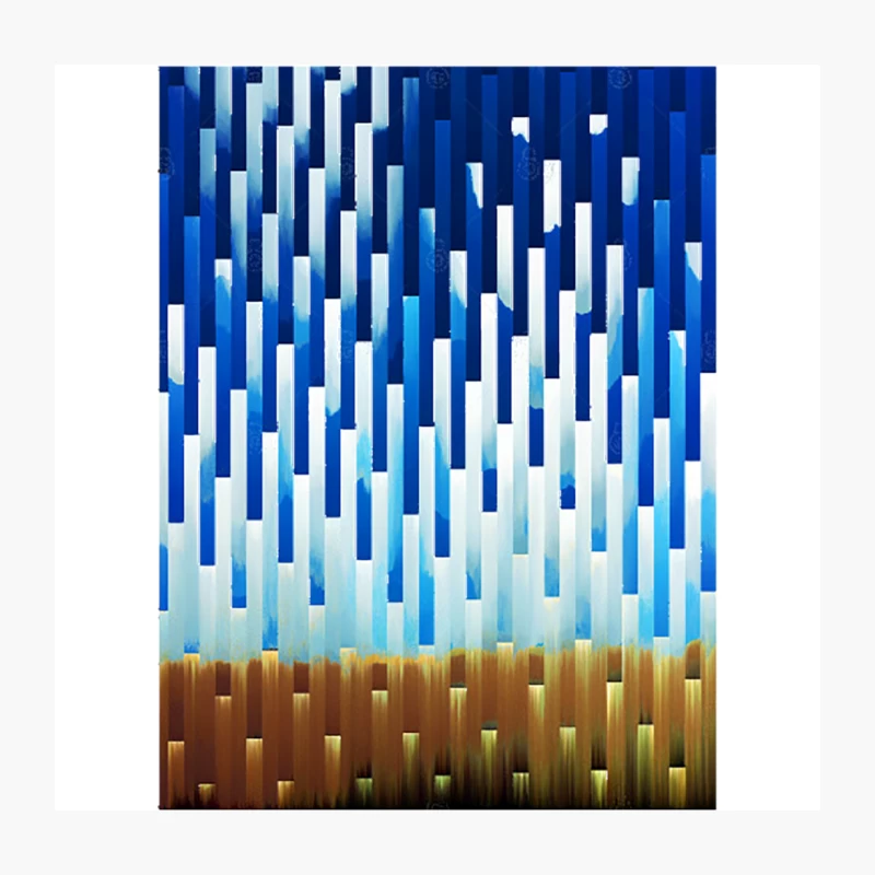 Desert Heat - Glitch Abstract Contemporary Art Throw Pillow