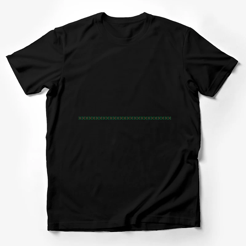 Motif géométrique vert et rouge Homme T-Shirt