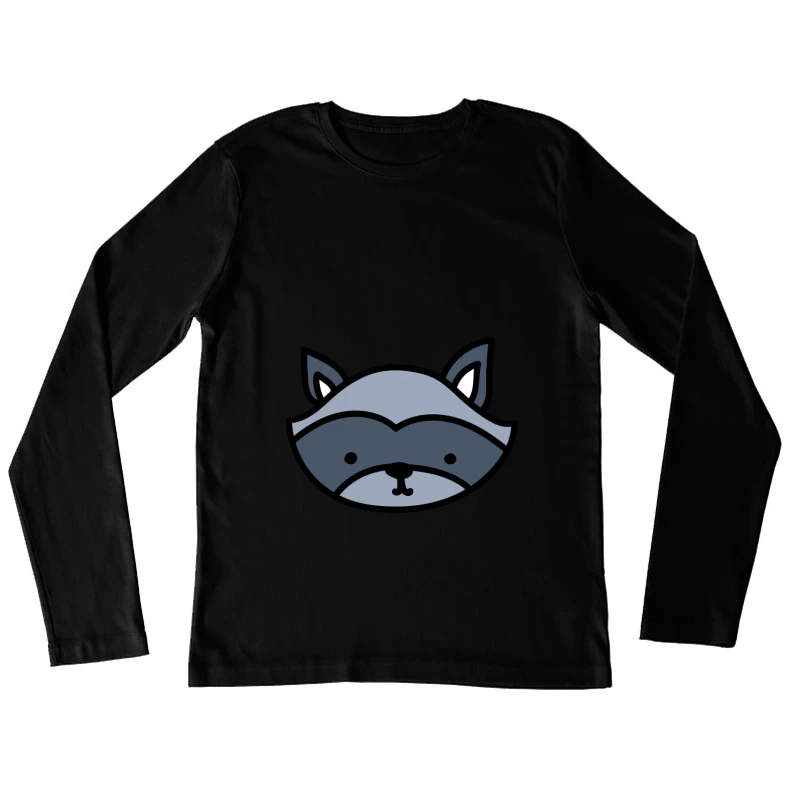 Illustration de Raton Laveur Minimaliste Femme Manches Longues T-Shirt