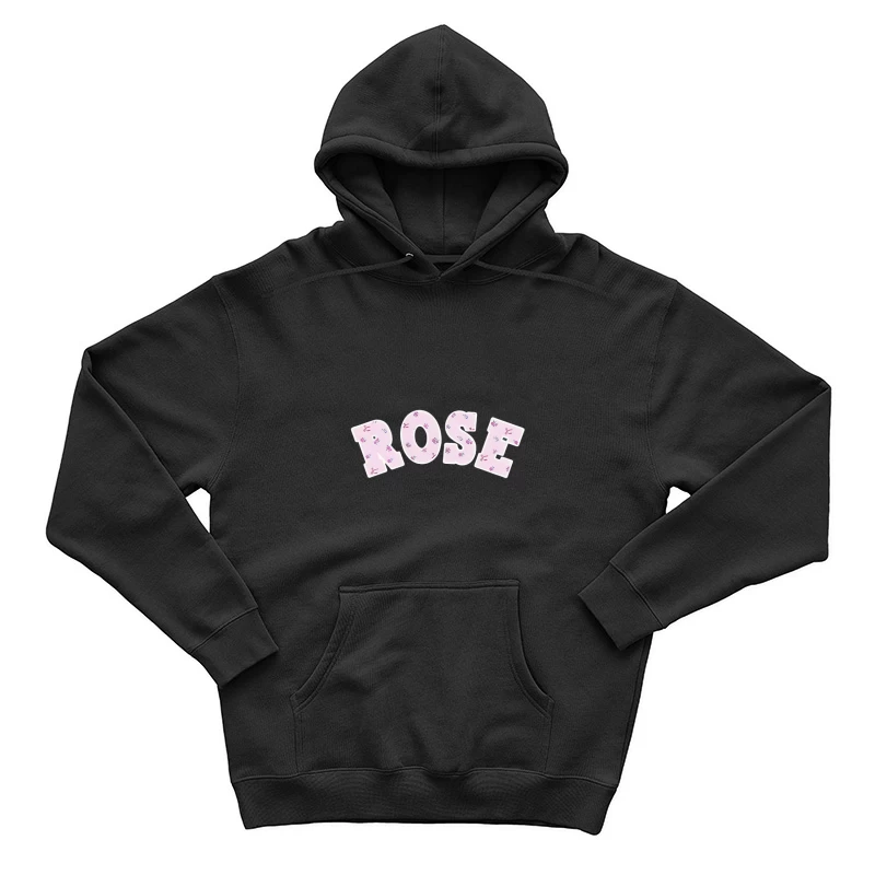 Rosa Schriftzug mit Blumenmuster Herren Pullover Hoodie