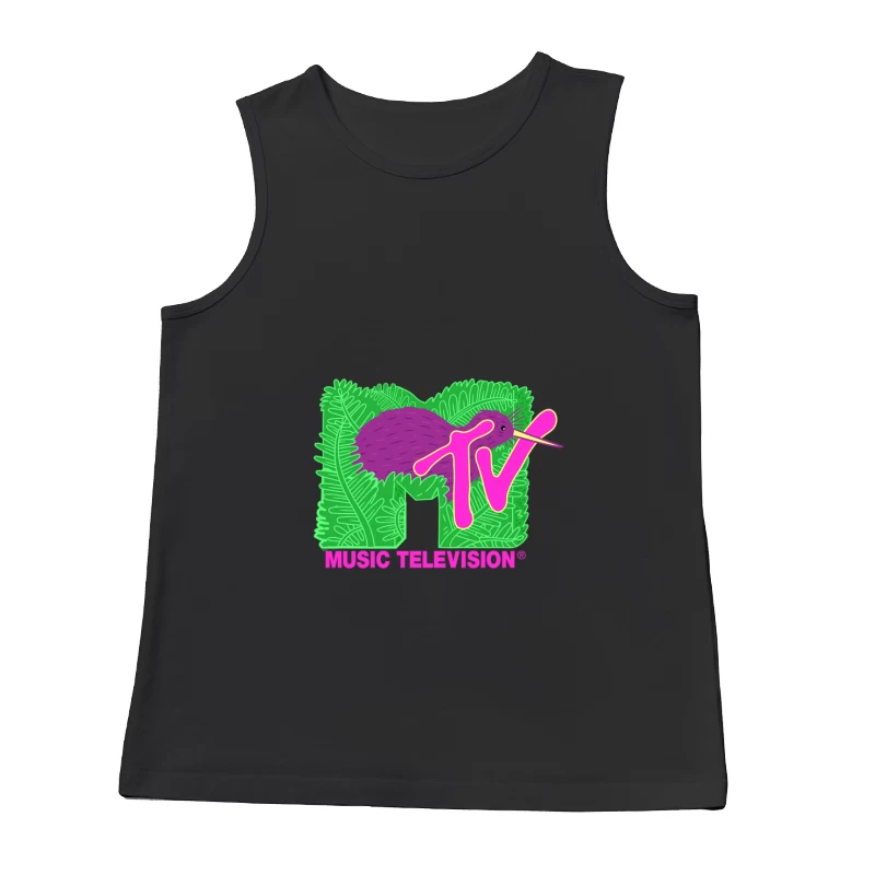 MTV-Logo mit Kiwi und Blättern Herren Tanktops