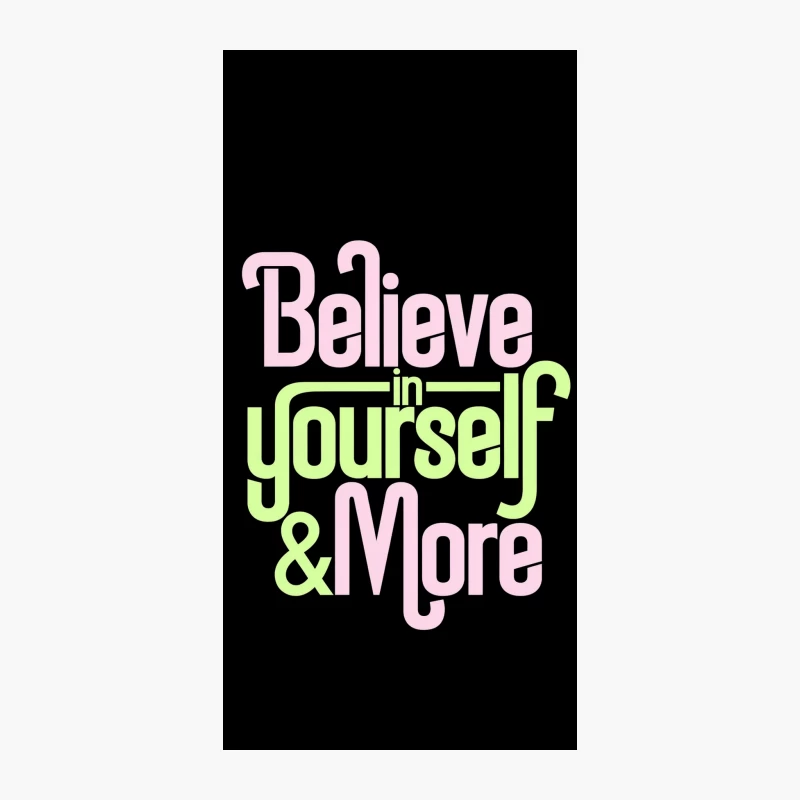 Pastel Motivational Typography: Believe in Yourself iPhone Case