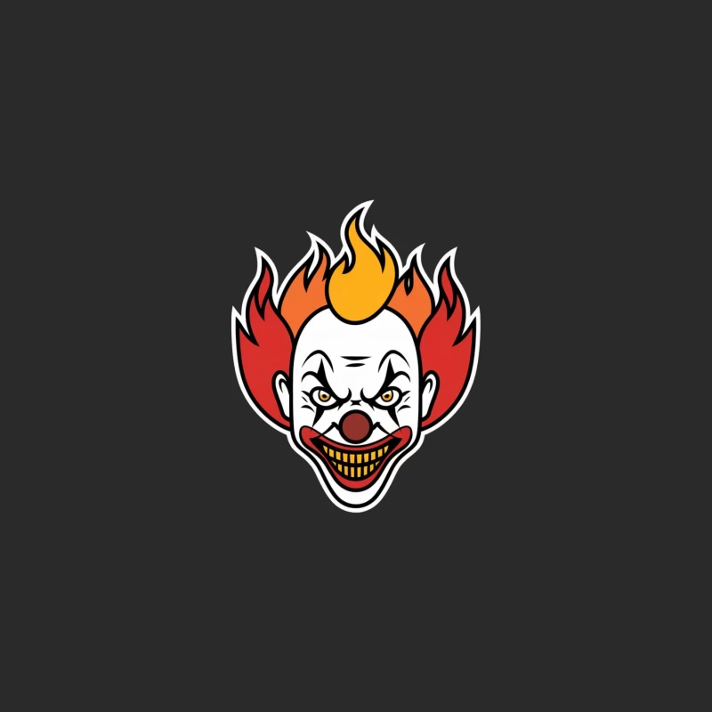 Evil Scary Halloween Clown Cartoon Baseball Cap
