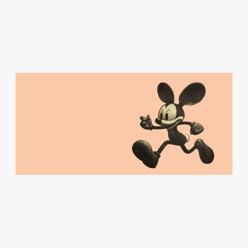 Vintage Mickey Mouse: Iconic Disney Character in Running Pose Coffee Mug