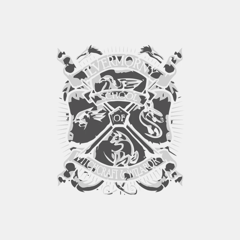Nevermore School of Witchcraft and Wizardry: Gothic Fantasy Emblem Male Tank Top