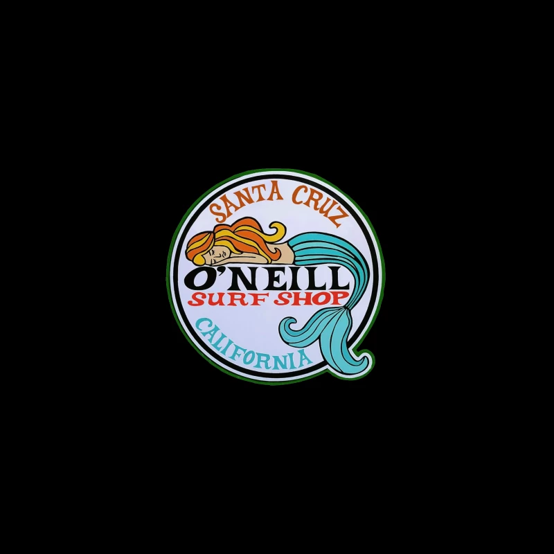 Vintage O'Neill Surf Shop Logo from Santa Cruz, California Travel Mug