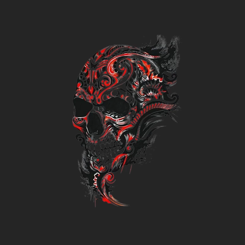Abstract Decorative Skull Art Male Pullover Sweatshirt