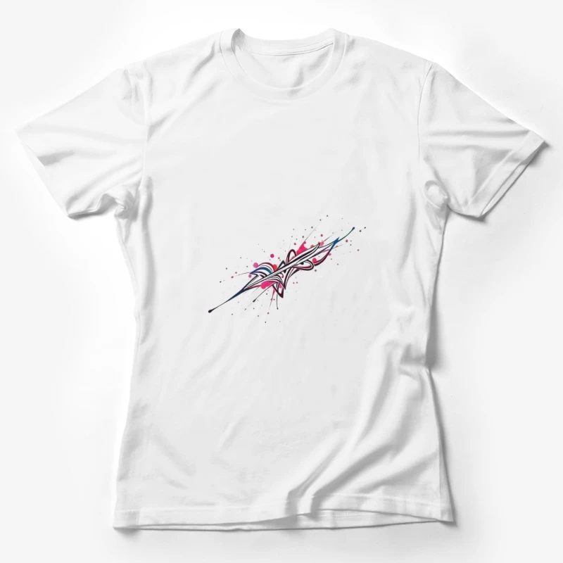 Abstract Colorful Splash Design Female T-Shirt