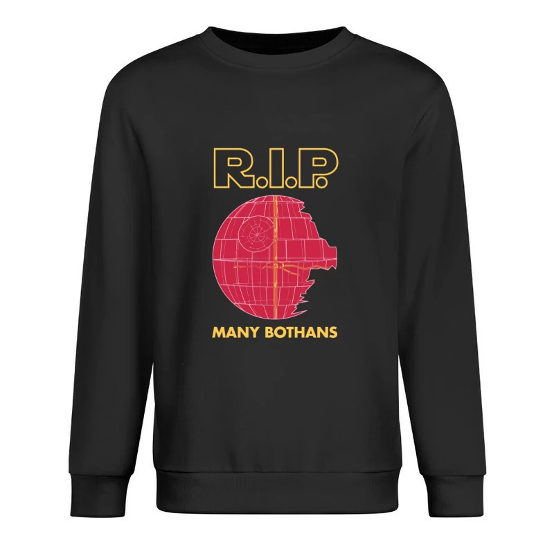 Star Wars Death Star Parody: RIP Many Bothans Male Pullover Sweatshirt