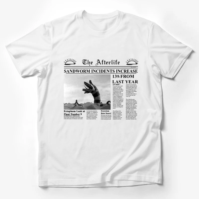 Beetlejuice Headlines Male T-Shirt