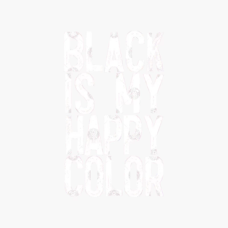 Black is my Happy Color Cotton Tote Bag
