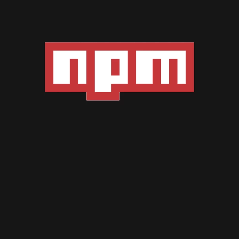 NPM (Node Package Manager) Logo in Red and White Female Long Sleeve T-Shirt