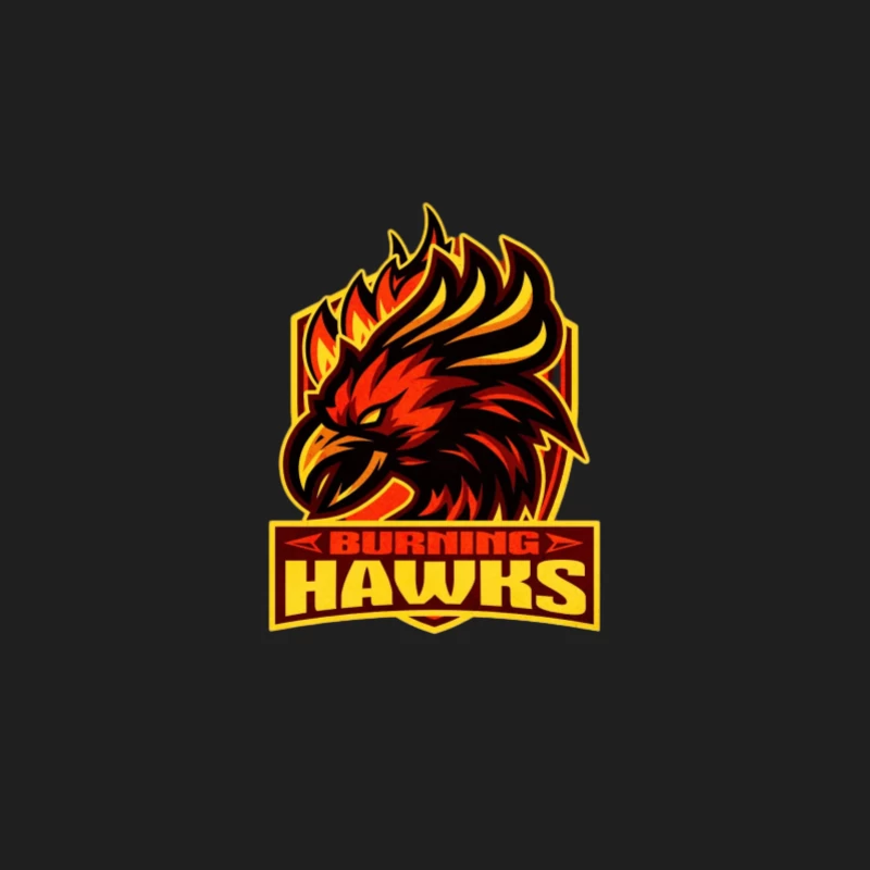Burning Hawks Logo auf Feuer Herren Tanktops