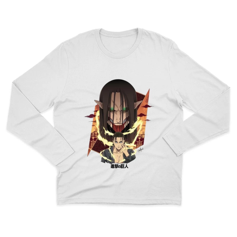 Titan-Kampf mit Energieaura Herren Langarm T-Shirt
