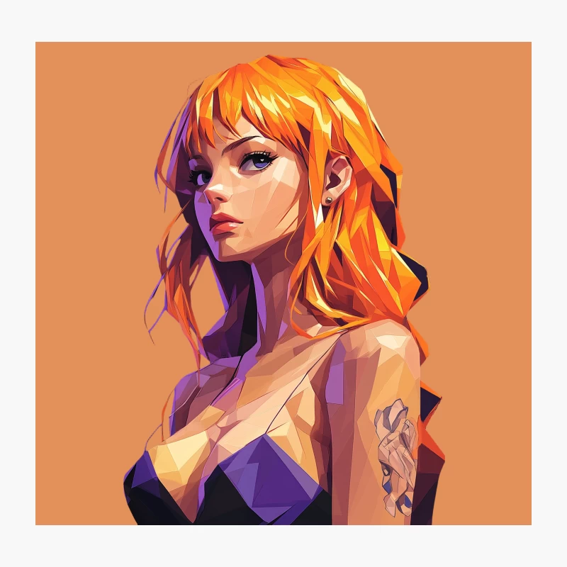 One Piece Nami Pop Art Portrait Throw Pillow