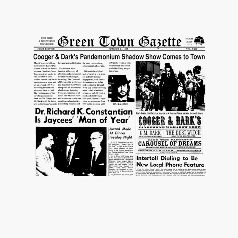 Something Wicked This Way Comes Newspaper Cotton Tote Bag