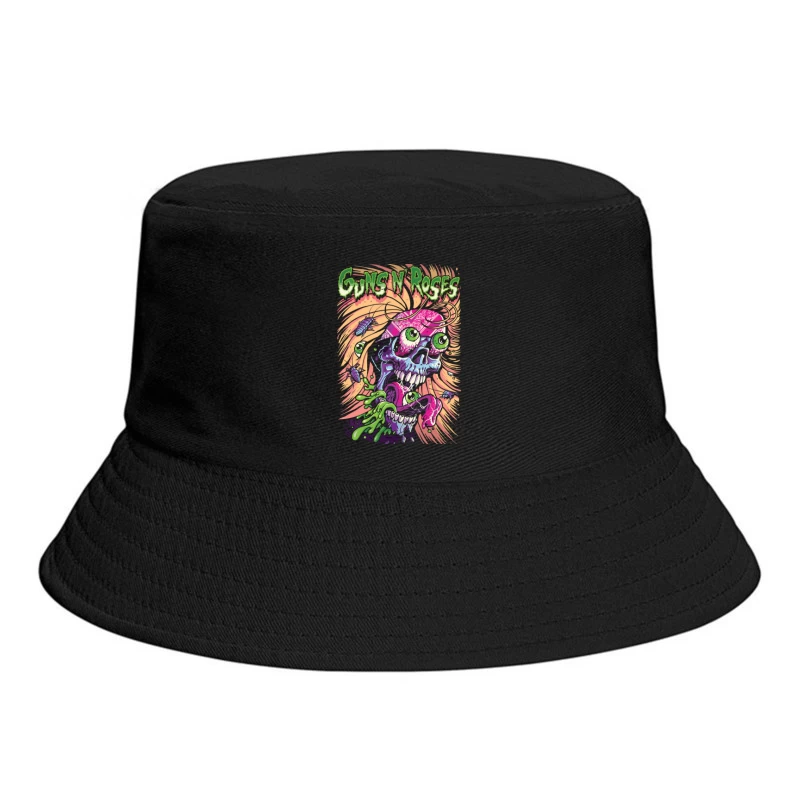 Guns N' Roses Skull Graphic Art Bucket Hat