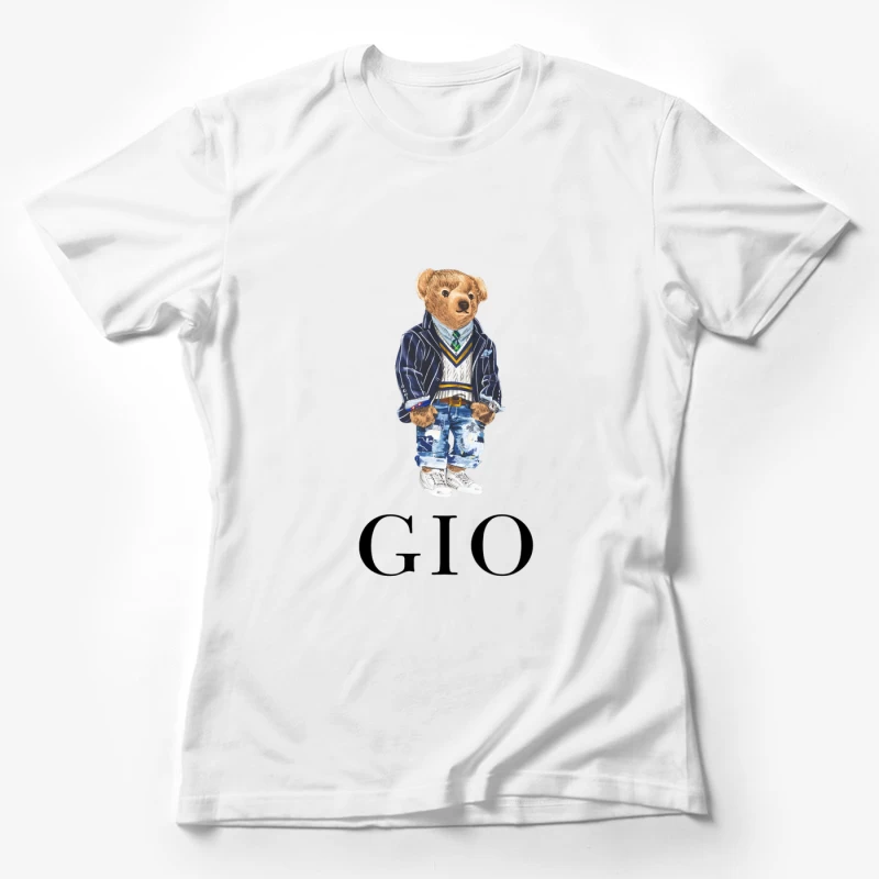 Stilvoller Teddybär in Designer-Outfit Damen T-Shirt