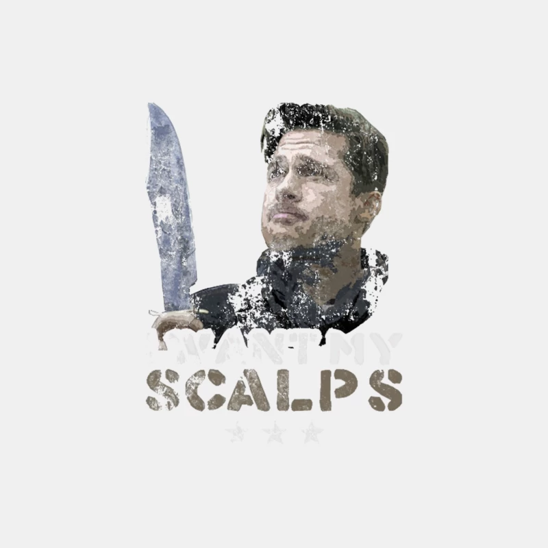 Lt Aldo Raine - I want my Scalps, distressed Male Tank Top