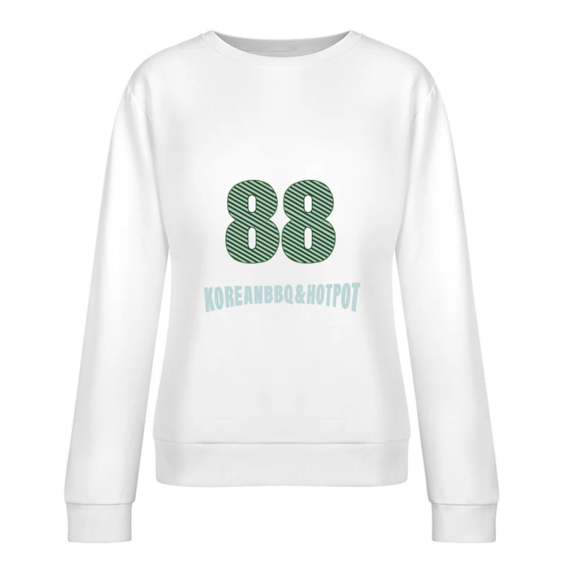 88 Korean BBQ & Hotpot Logo Design Damen Pullover Sweatshirt