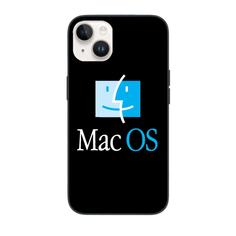 MacOS Operating System Logo in Blue and White iPhone Case