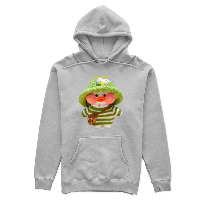 Kuscheliges Entenstofftier mit grüner Kleidung und Accessoires Damen Pullover Hoodie