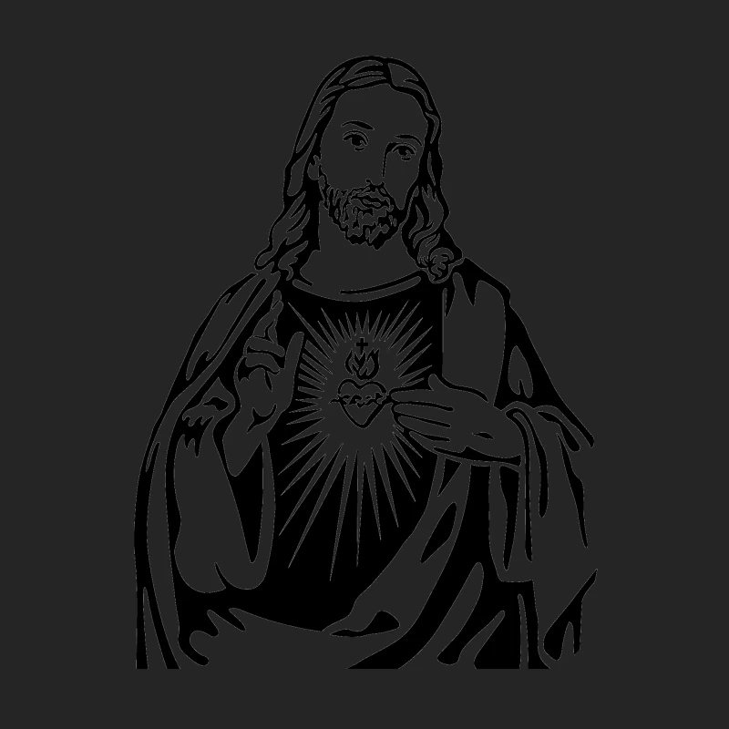 Heiliges Herz Jesu Darstellung Herren Pullover Sweatshirt