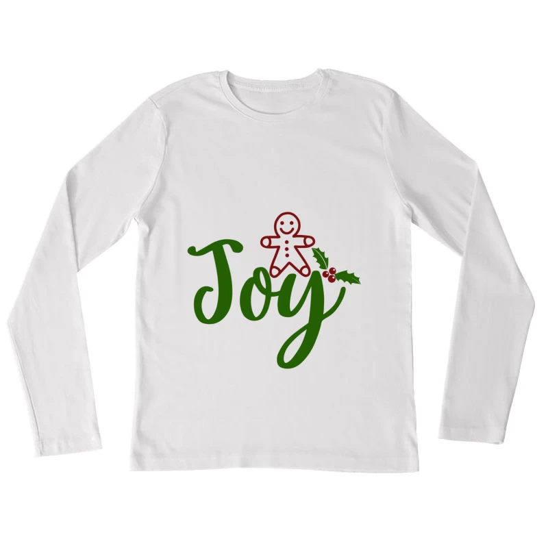 Décoration festive avec pain d'épices et houx Femme Manches Longues T-Shirt
