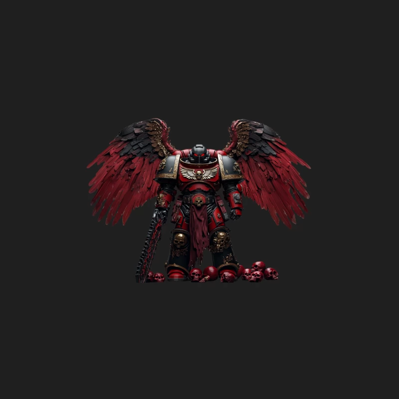 Blood Angels Space Marine with Winged Armor in Gothic Sci-Fi Setting Male Tank Top