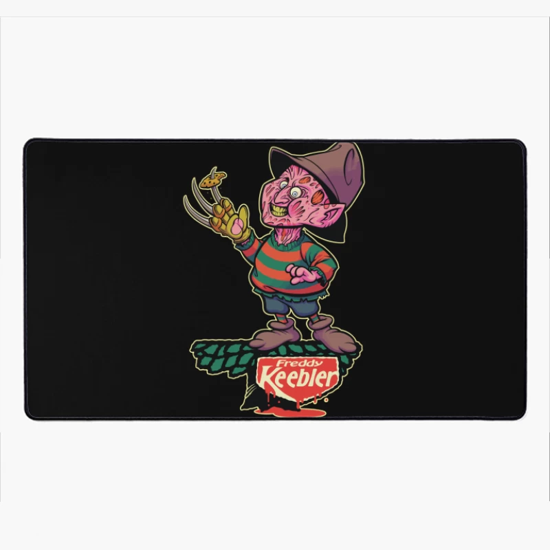 Freddy Keebler: A Whimsical Horror Parody Desk Mat