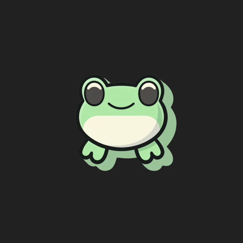 Cute Green Cartoon Frog Icon Bucket Hat