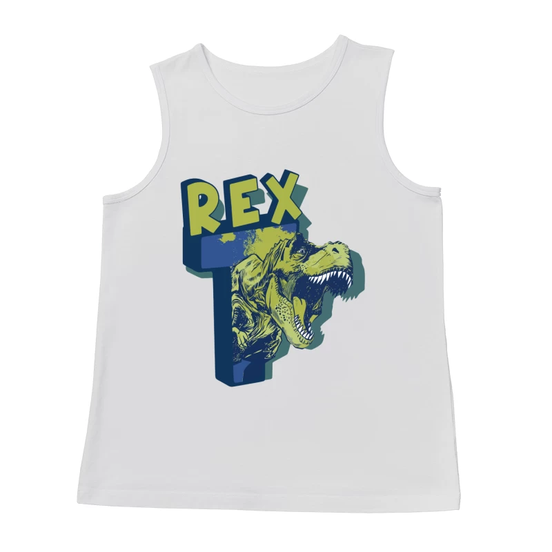 Bold Vintage T-Rex Graphic – Striking Dinosaur Design Male Tank Top