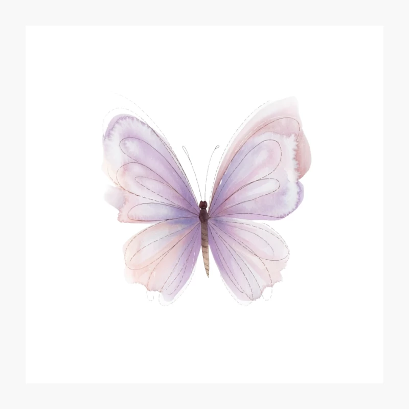 Delicate Watercolor Butterfly in Pastel Hues Pin