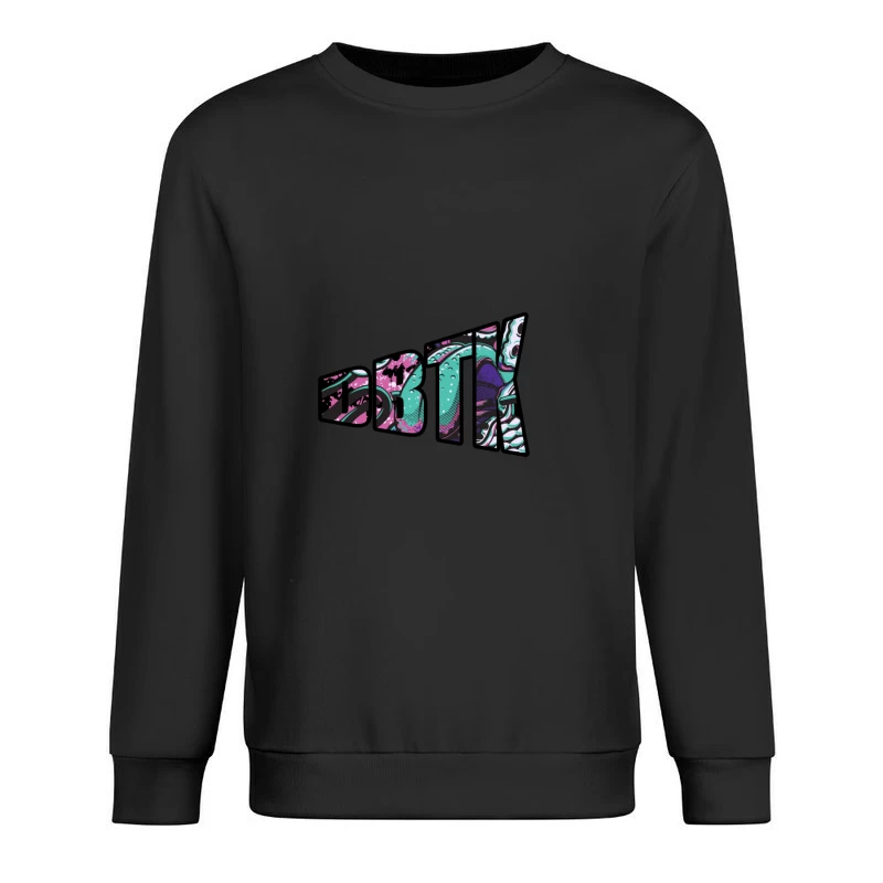 Vibrant Abstract Logo Design Male Pullover Sweatshirt