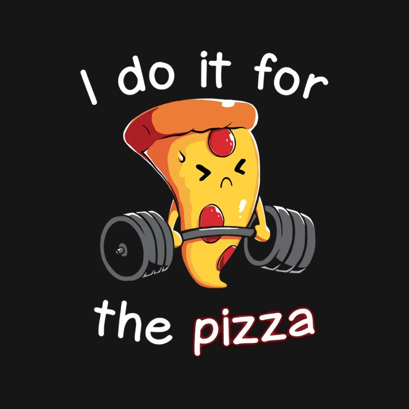 Cartoon Pizza Slice Weightlifting: Funny Food Character at the Gym Mouse Pad