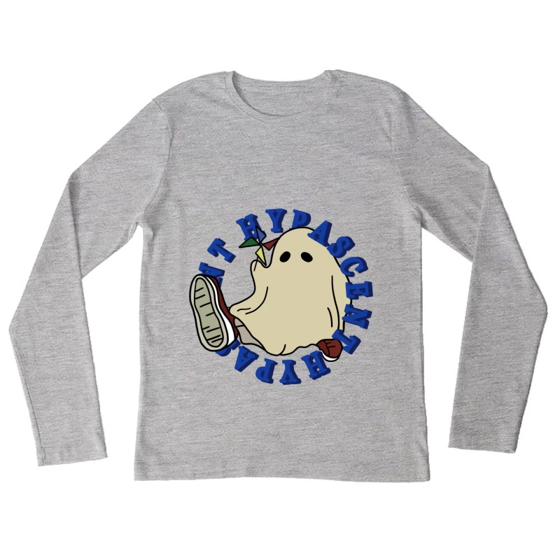 Bunter Geister-Laufschuh Damen Langarm T-Shirt