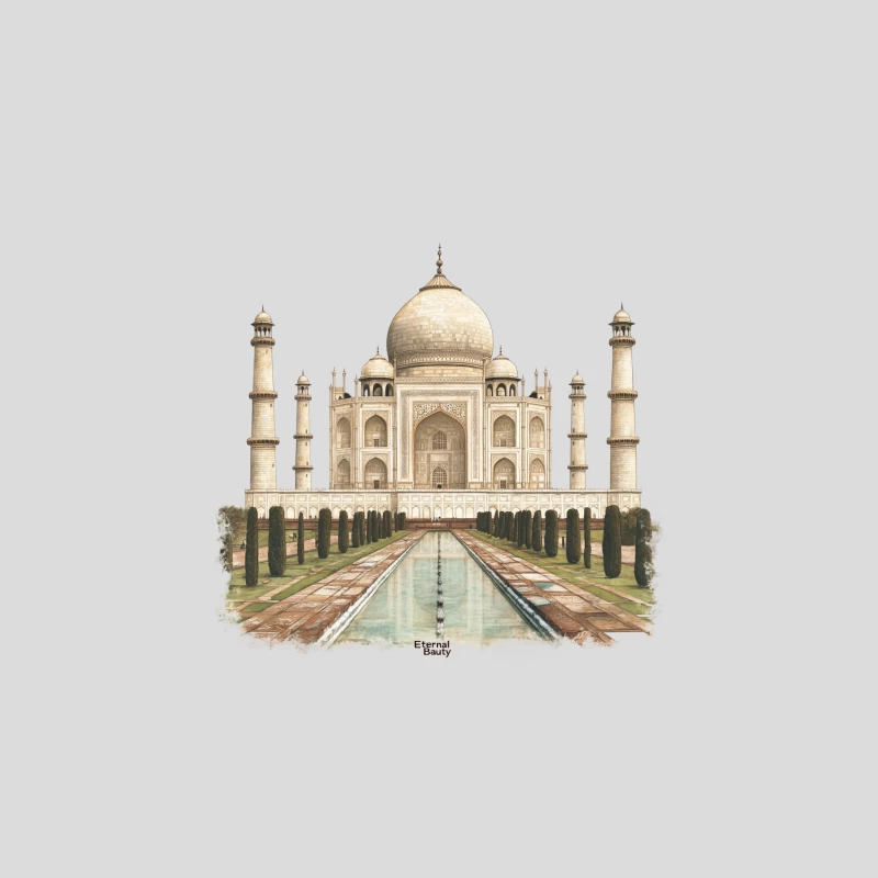 Iconic Taj Mahal: Architectural Marvel of India Baseball Cap
