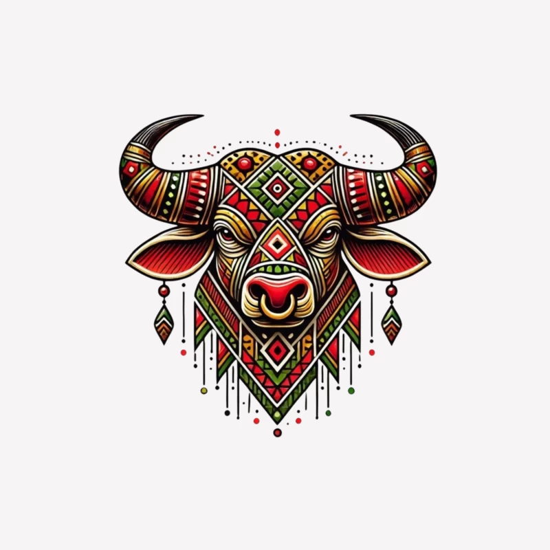 Decorative Bull Artwork