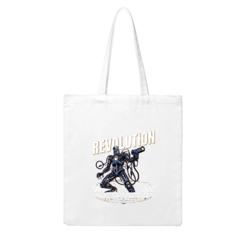 Combat Robot Revolution Sci-Fi Art Cotton Tote Bag